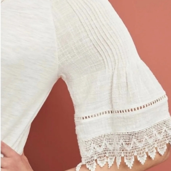 Anthropologie eri+ali slub knit and lace top - Picture 3 of 8